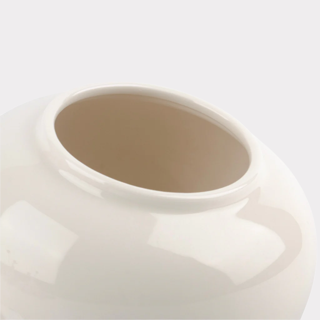 Ivory Ceramic Small Urn