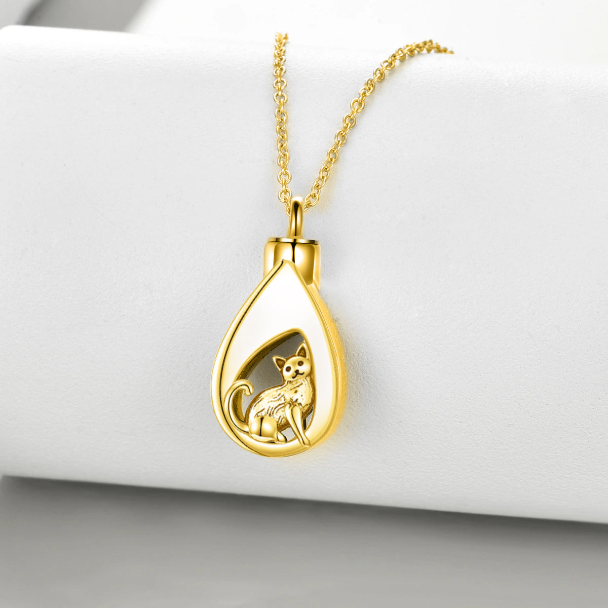 Kitty Love Gold Vermeil Cremation Pendant