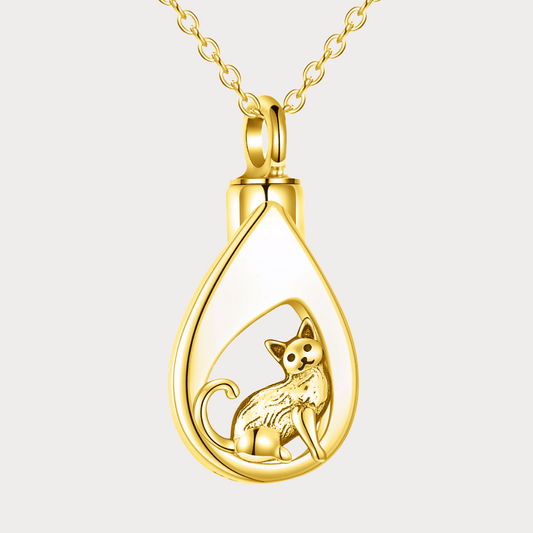 Kitty Love Gold Vermeil Cremation Pendant