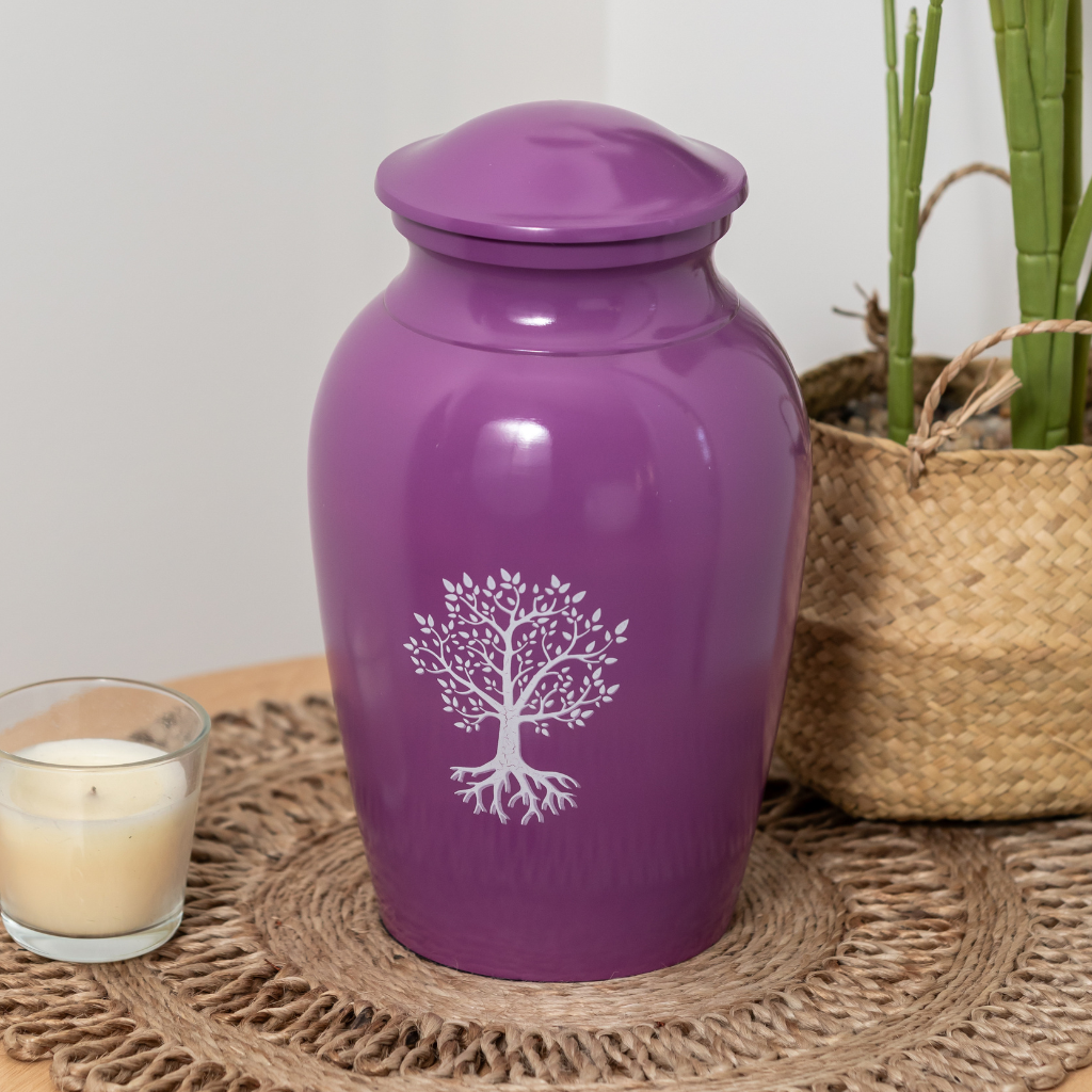 Lavender Life Tree Cremation Urn