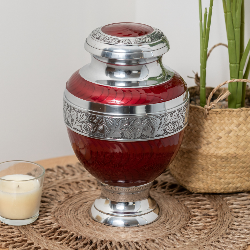 Maroon Regal Remembrance Cremation Urn