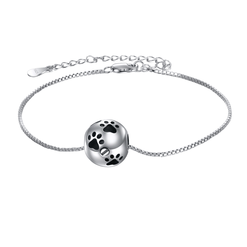 Pawprint Cremation Bracelet