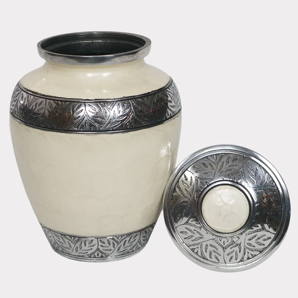 Natural White Cremation Urn