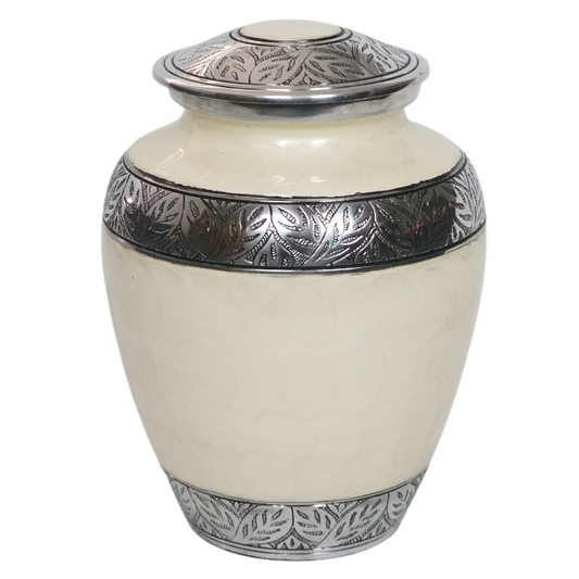 Natural White Cremation Urn