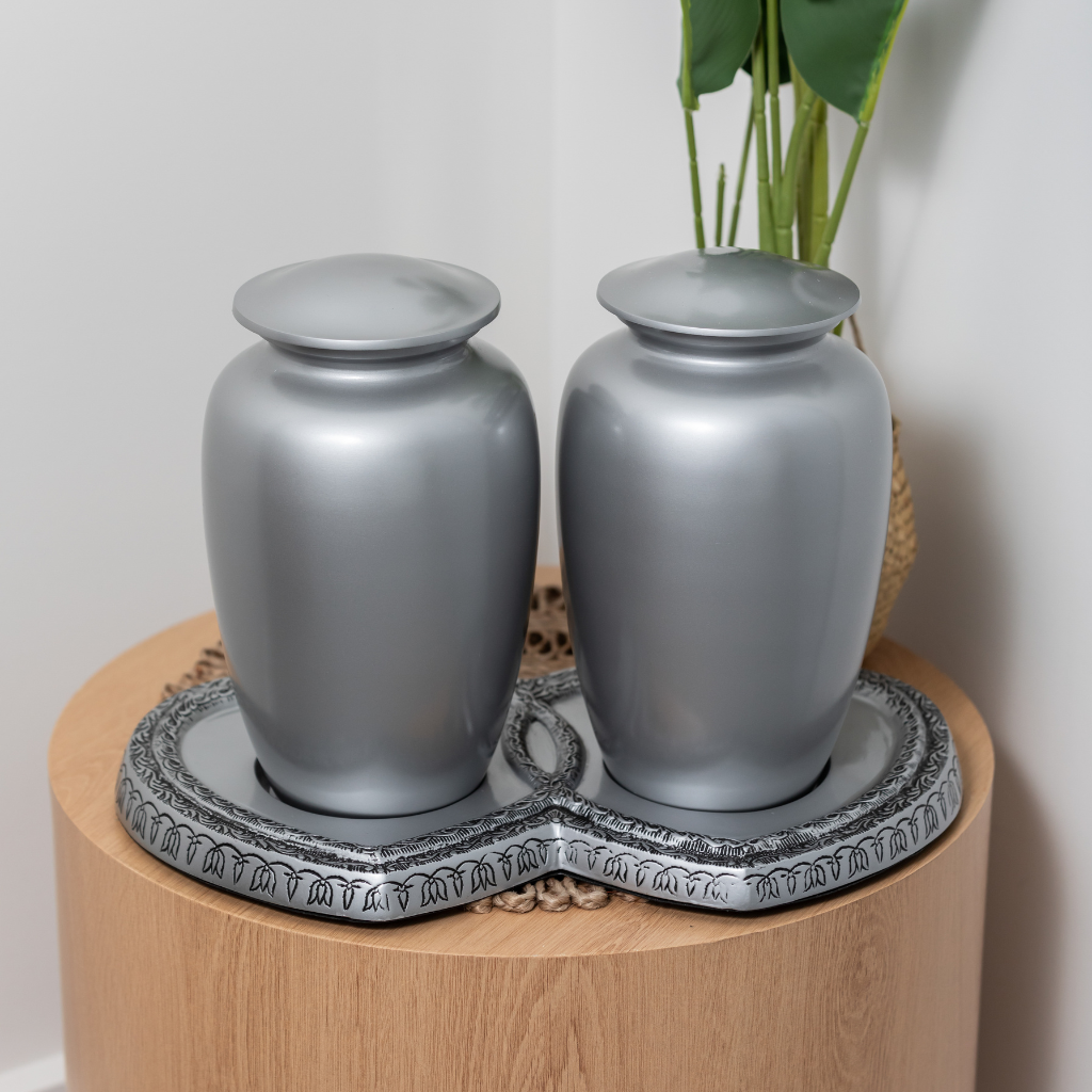 Pewter Love Companion Urn Stand