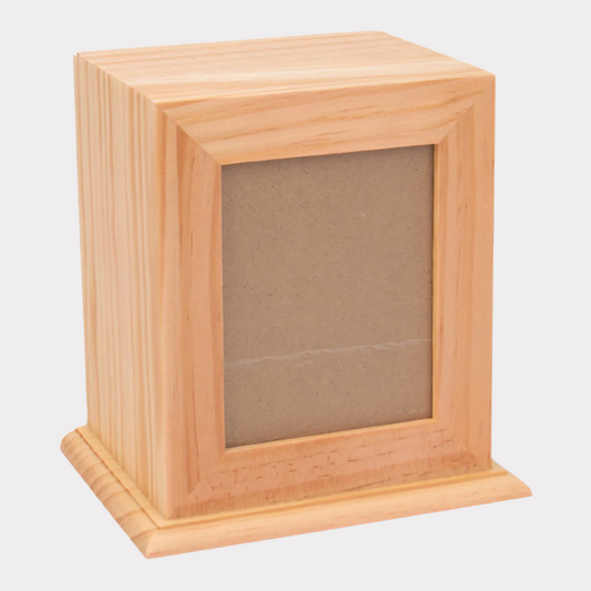 Photo Box Small Wood Cremation Urn