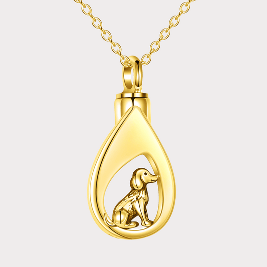 Puppy Love Gold Vermeil Cremation Pendant