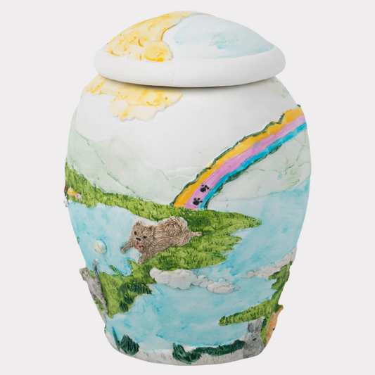 Rainbow Bridge Ceramic Cremation Urn