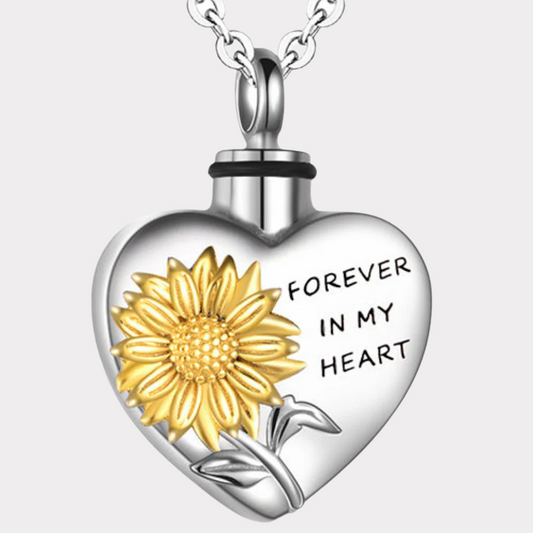 Rising Sunflower Cremation Necklace