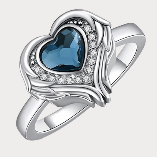 Sapphire Heart Cremation Ring