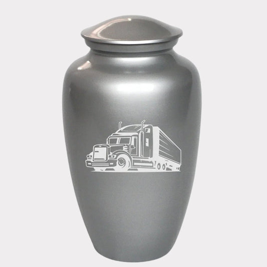 Semi Trailer Truck Cremation Urn