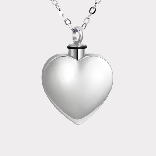 Silver Heart Cremation Pendant