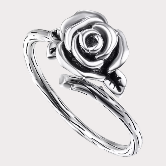 Silver Rose Cremation Ring