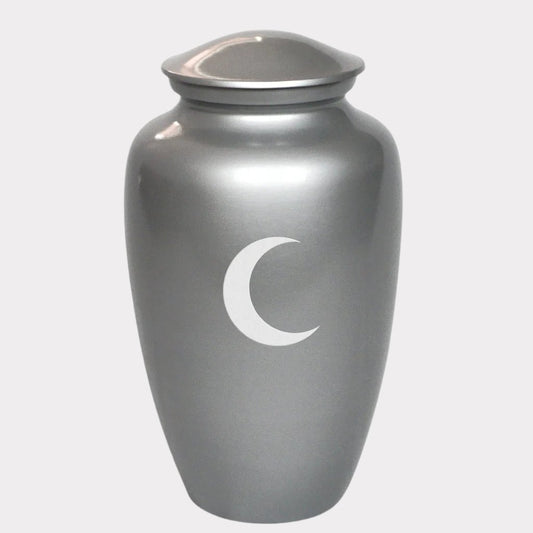 Waning Moon Crescent Cremation Urn